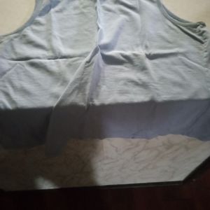 Light baby blue sleeveless tank top